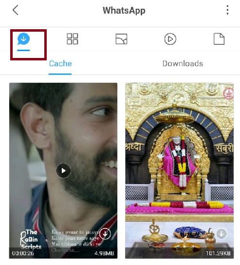 Click on whatsapp icon with arrow icon