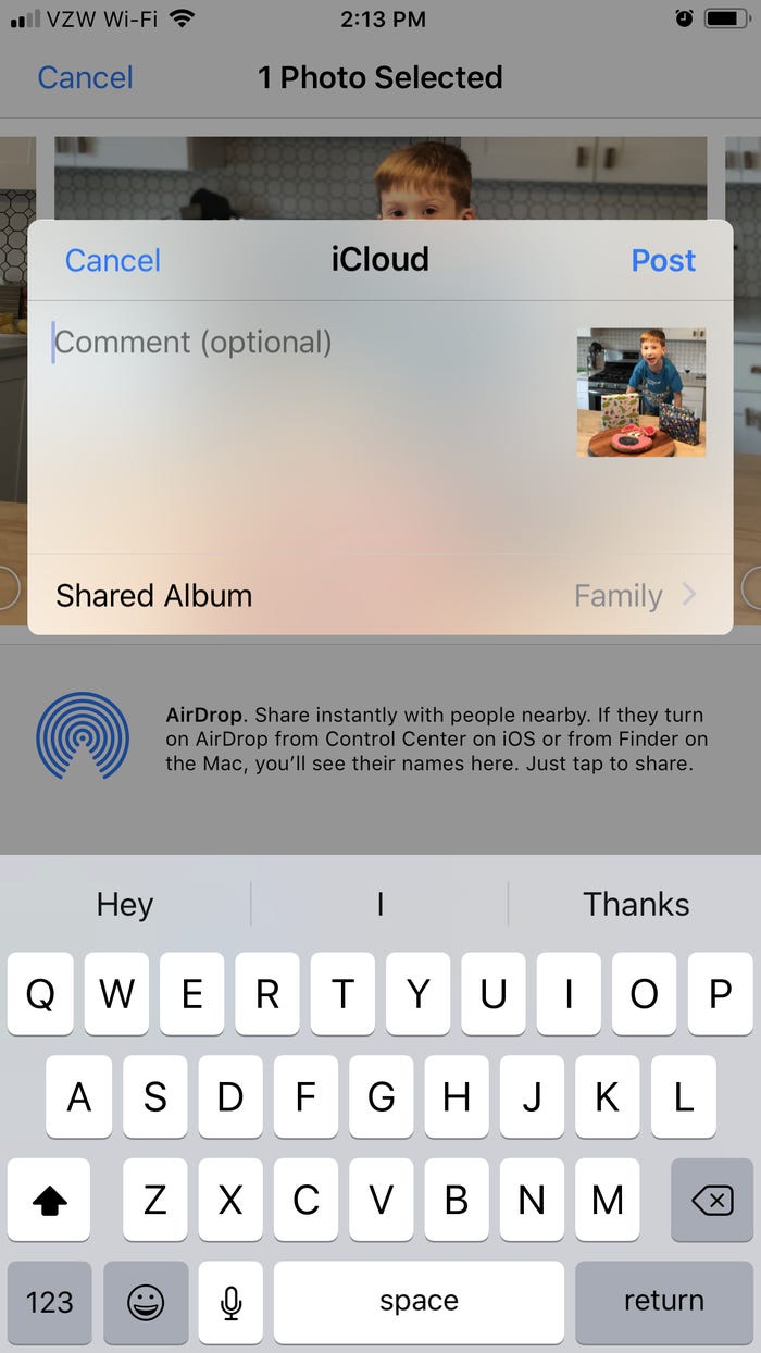 Creating a Shared Album so that several people can view your photos as soon as you upload them