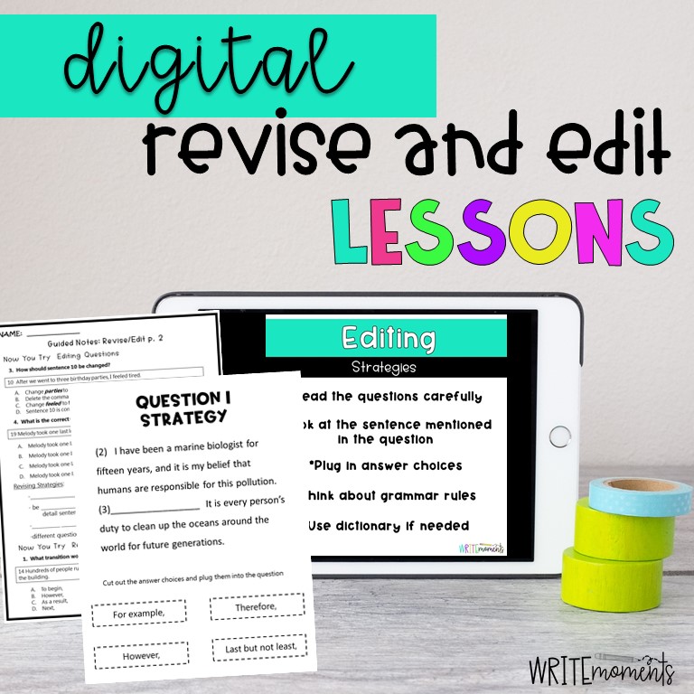 digital revise and edit strategies