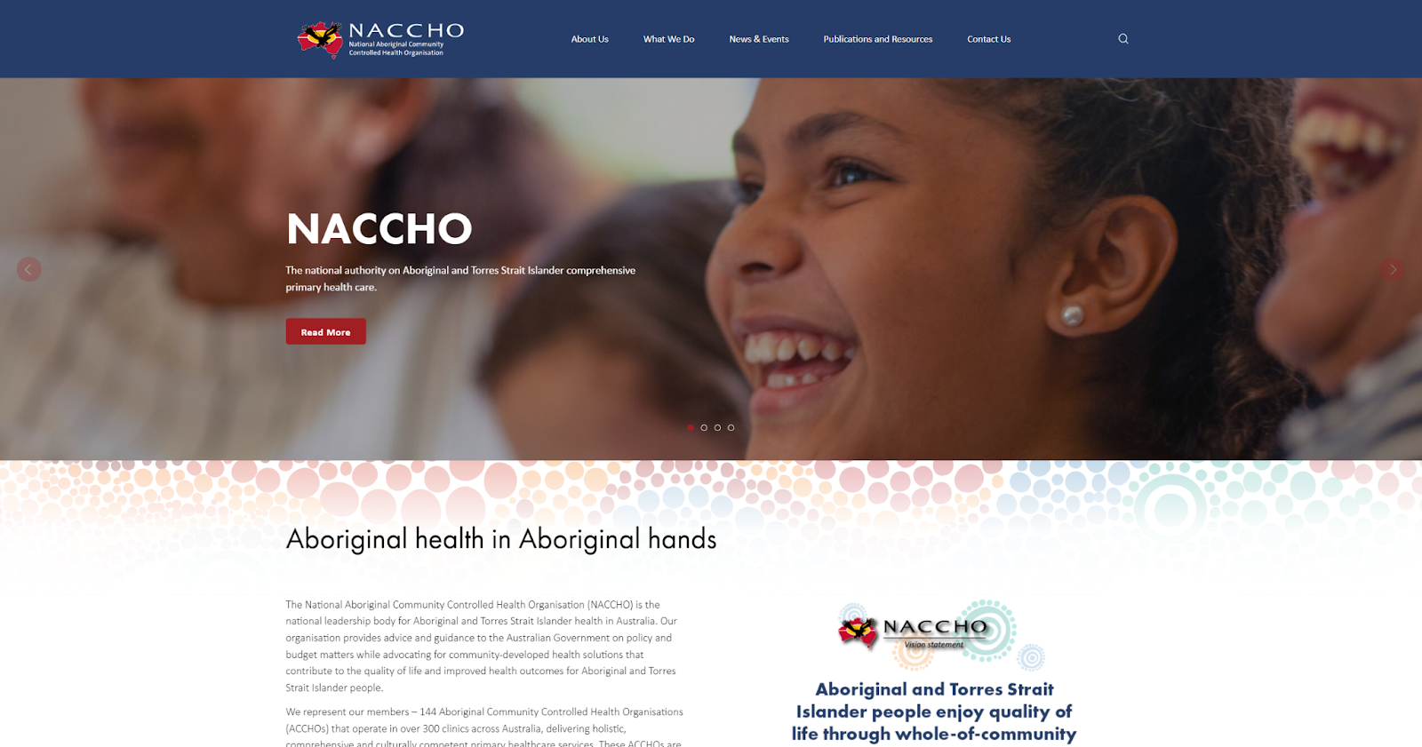 NACCHO homepage screenshot