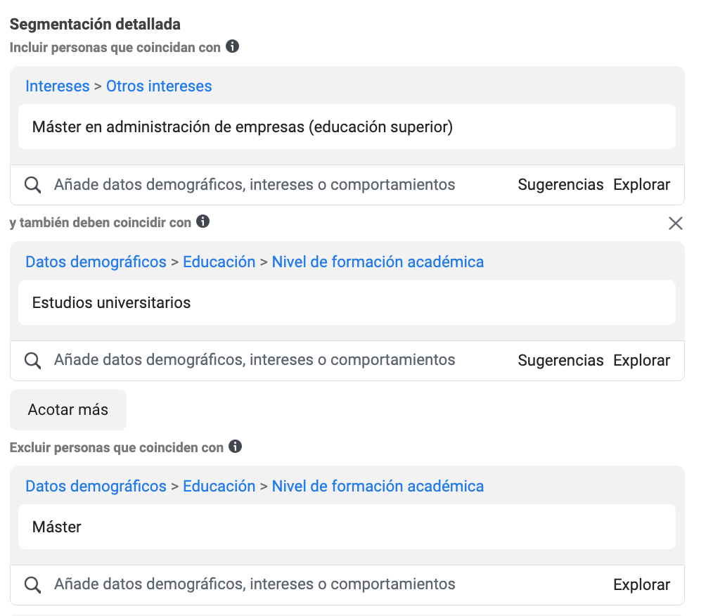 audiencias en Facebook Ads