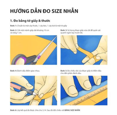 03 Cách đo size nhẫn ở nhà, bảng size nhẫn nam nữ update tháng 10/2021 - 1