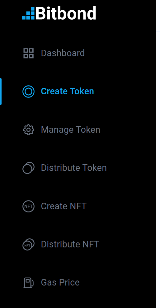 Token Tool menu bar for creating tokens