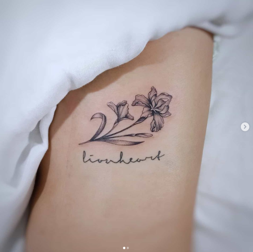 Flower Themed Rib Tattoos