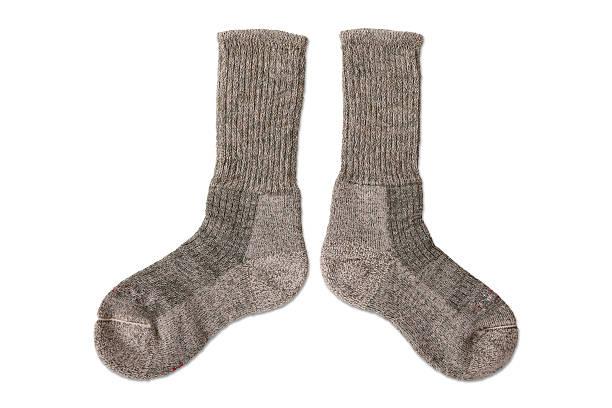 A pair of grey socks

Description automatically generated