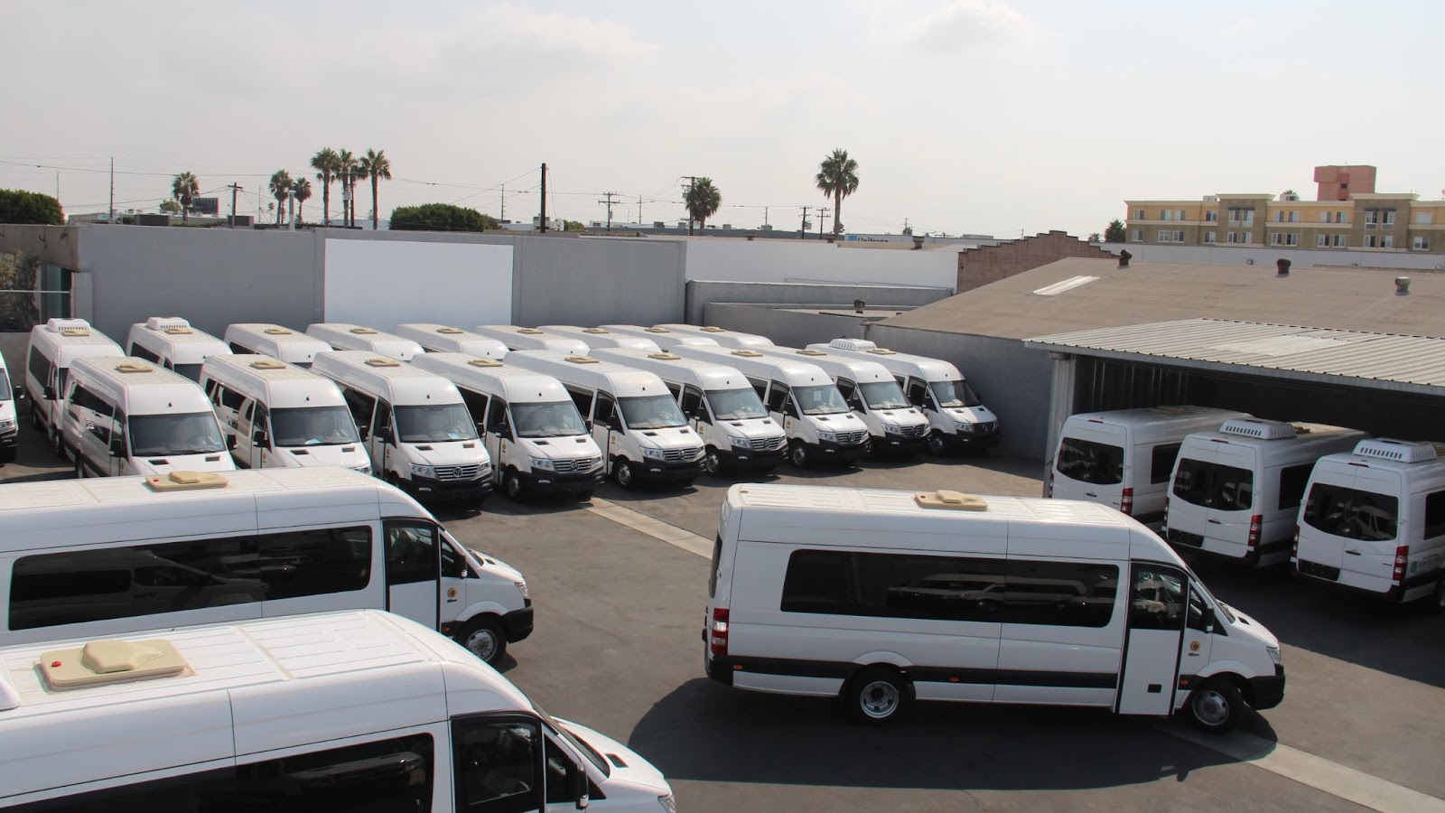 White electric vans at a Zeem Solutions depot