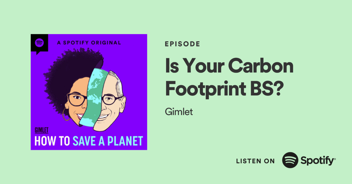 Title of episode with the show's branded illustration of hosts Dr. Ayana Elizabeth Johnson and Alex Blumberg separated by a sliver of planet Earth. Image is hyperlinked to respective Spotify episode page.