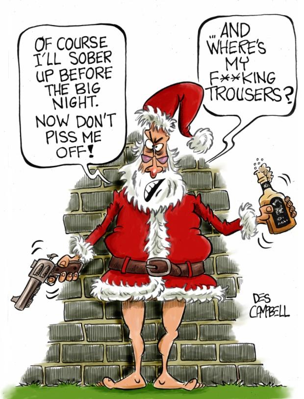 Image result for santa drunk comic