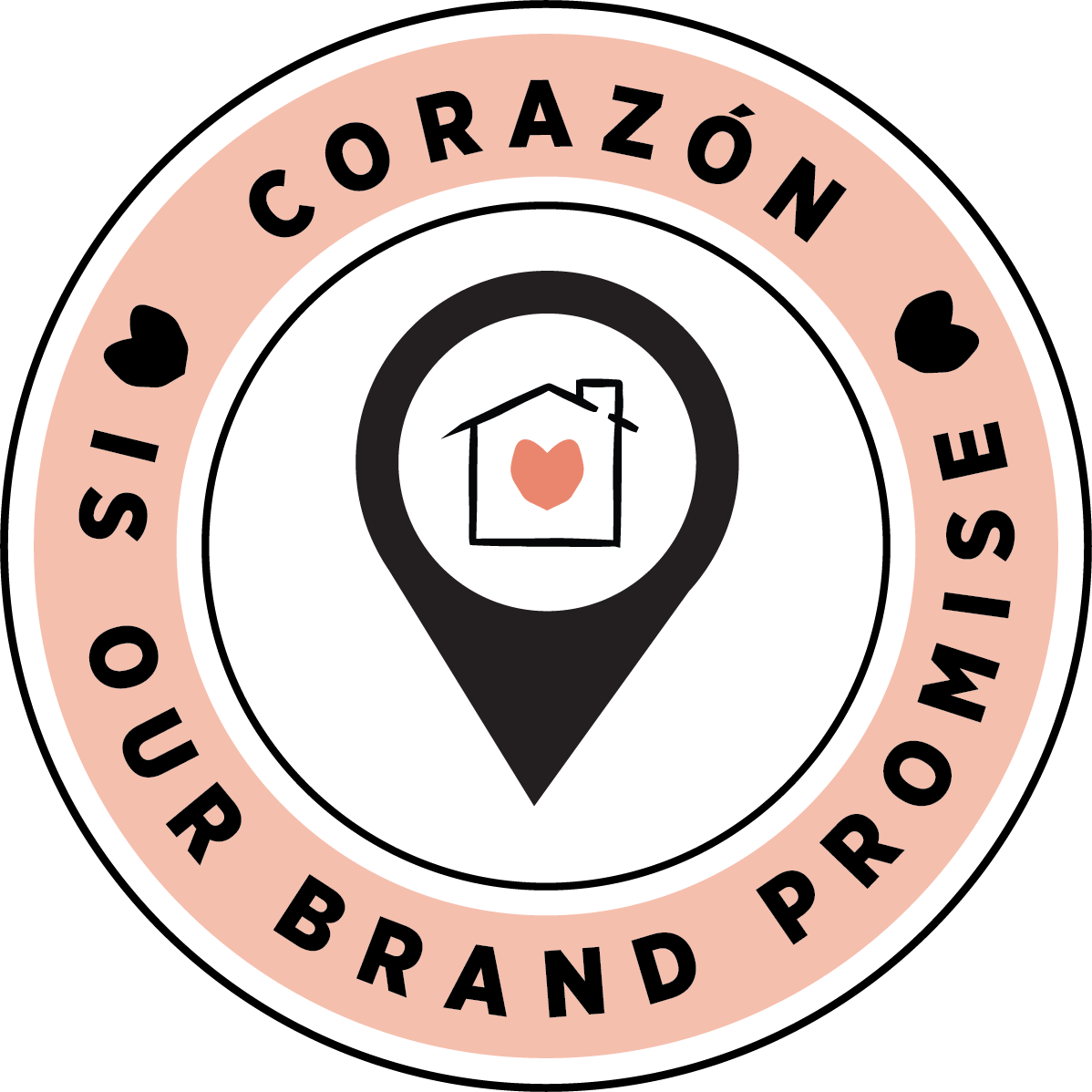 casa franchise sticker saying "Corazon is our brand promise" and reflects values shown in our DDR