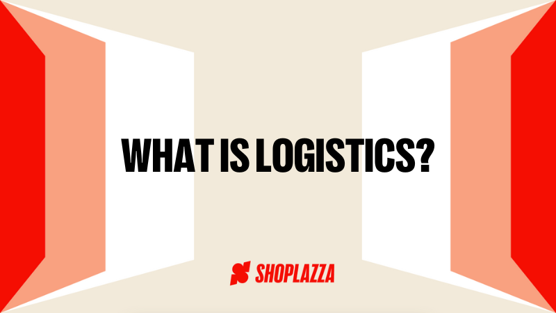 The cover of our blog, filled with squares in tones of red and beige, the Shoplazza logo and the title 