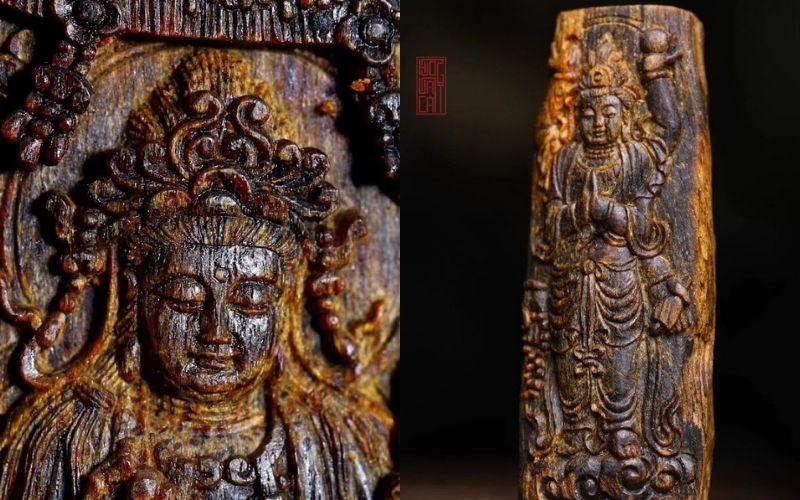 Đặt tượng Phật trầm hương trong phòng ngủ cũng là lựa chọn của nhiều người