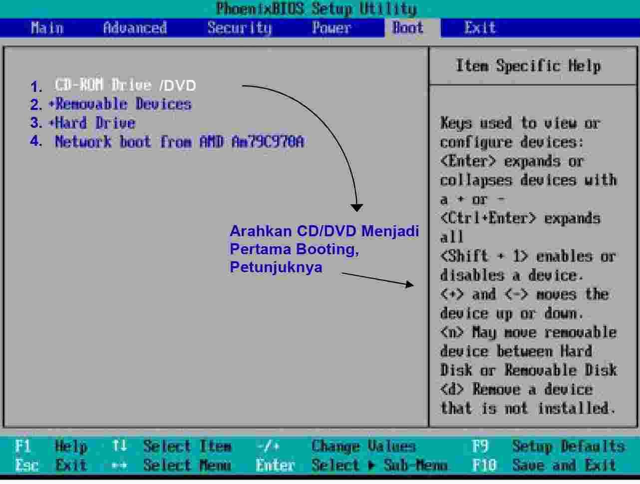 setup menu ke CD