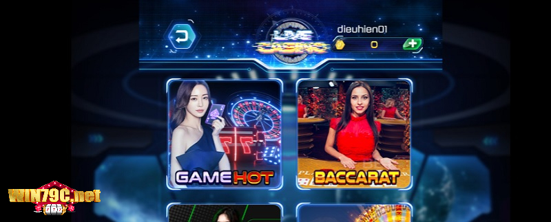 Chọn Baccarat trong Live Casino
