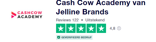 Trustpilot reviews Cash Cow Academy van Jelline Brands