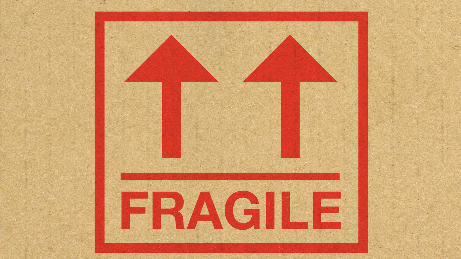 Fragile box label