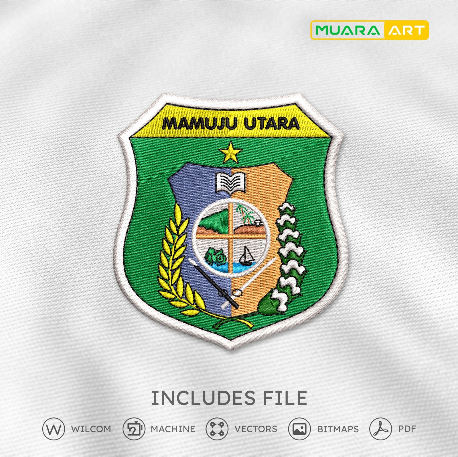 Desain Bordir Logo PS Matra Mamuju (Sulawesi Barat)