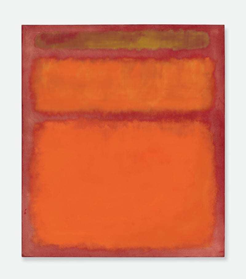 Orange, Red, Yellow, Mark Rothko, 1961, oil on canvas.