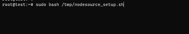 Install Node .js using a Nodesource Repository