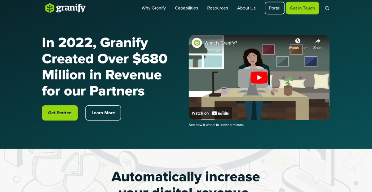 Granify AI ecommerce tool | signup page