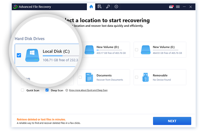 Advanced File Recovery for Windows