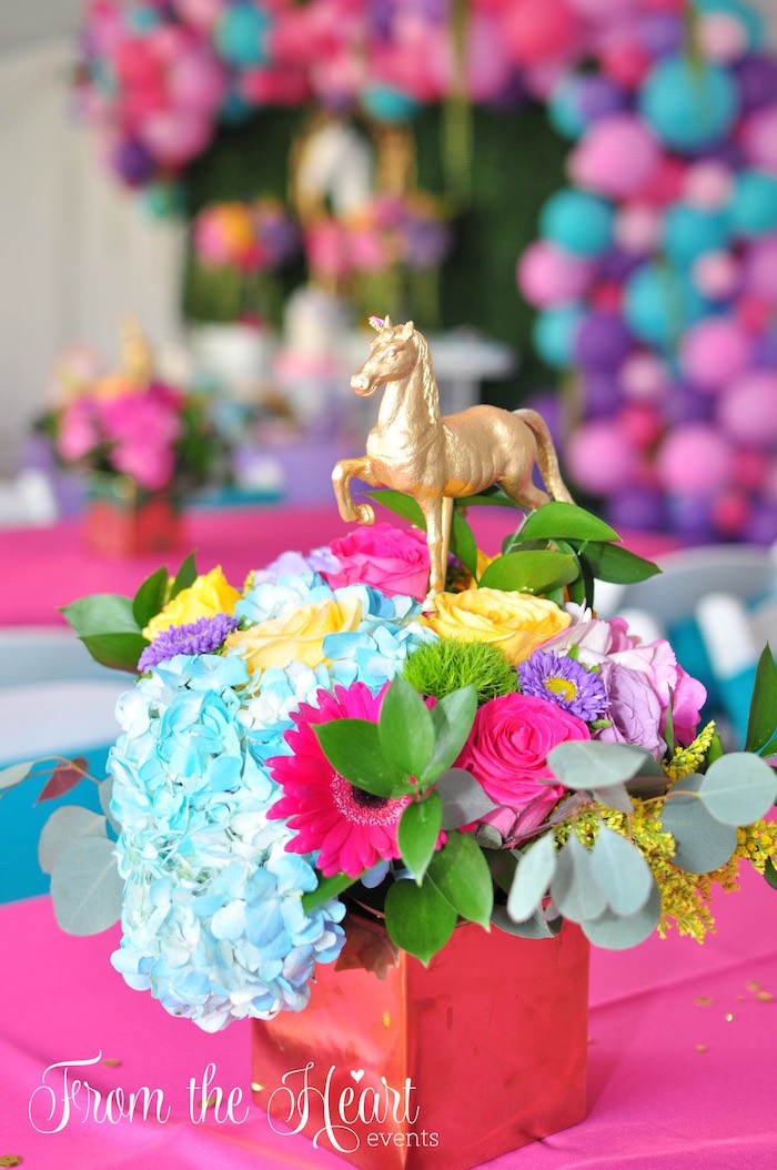 Kara's Party Ideas Gold Rainbow Unicorn Birthday Party