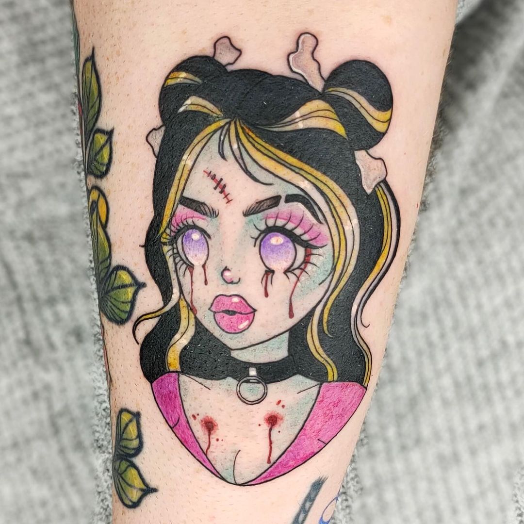Hot Zombie Girl Tattoo