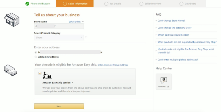 How To Register On Amazon As A Seller : Sellers information
