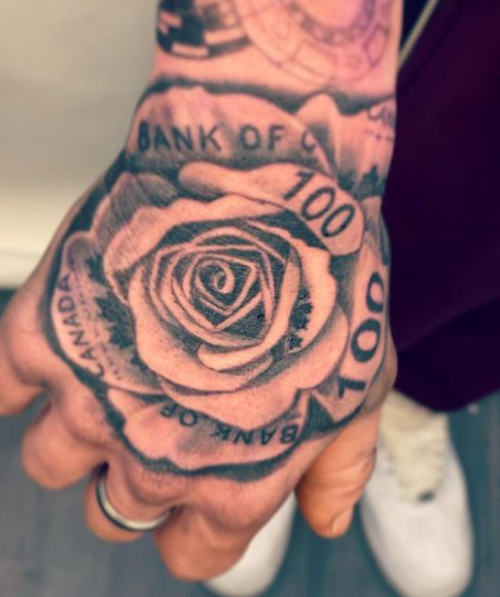 Rose Made With Money Tattoo