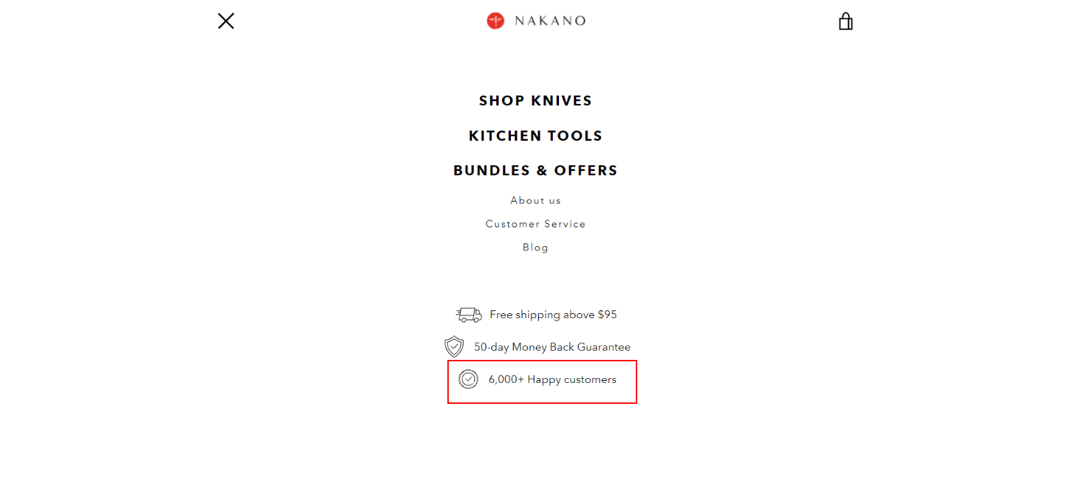Nakano knives homepage