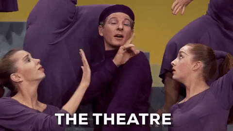 Image result for i love the theatre gif