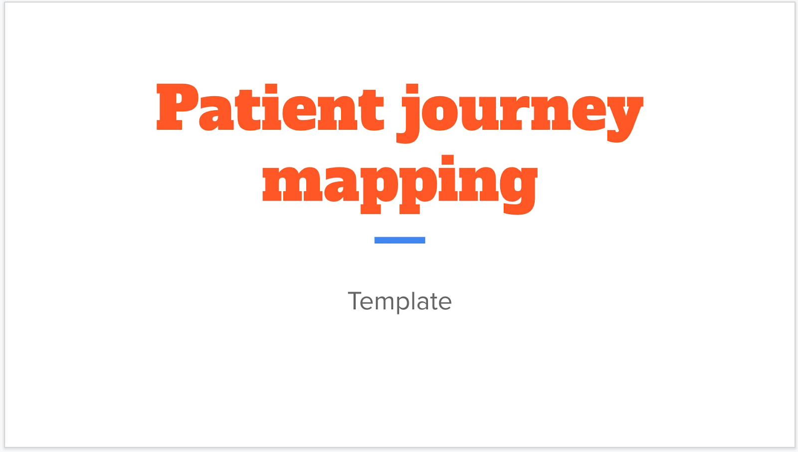 patient journey mapping template
