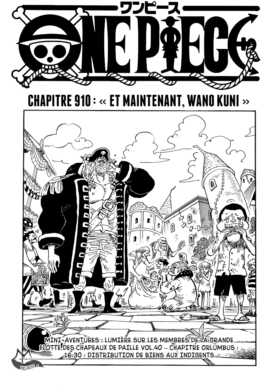 One Piece: Chapter chapitre-910 - Page 1