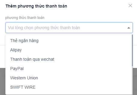 Chọn phương thức thanh toán