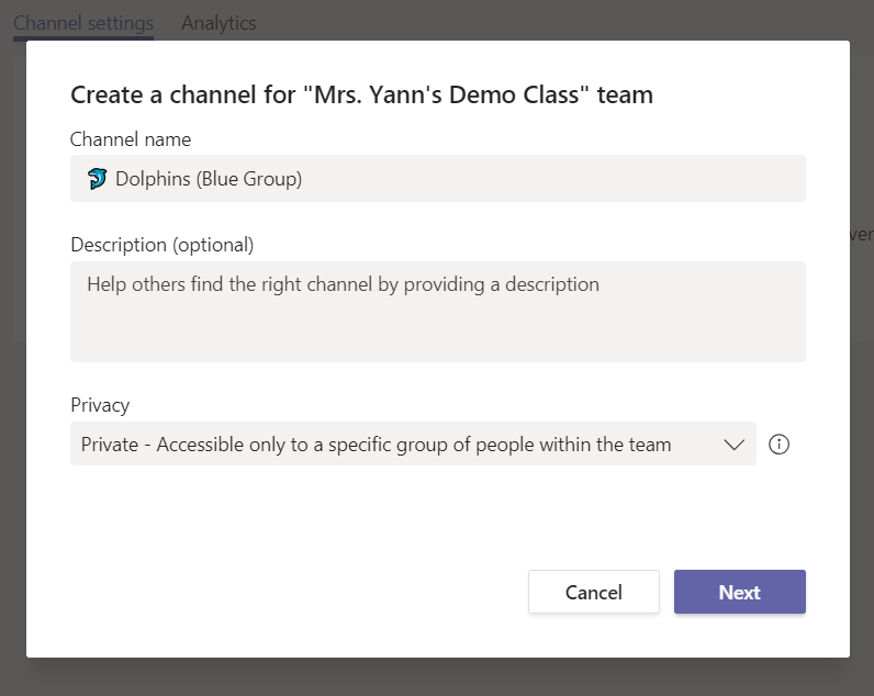 Using Microsoft Teams: Channel Privacy