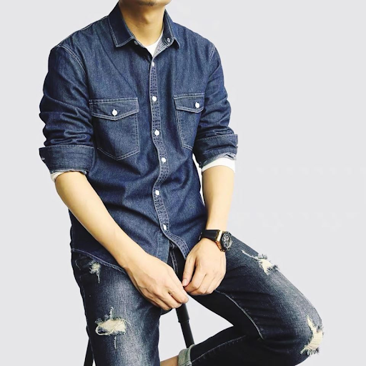 Phối áo sơ mi denim với quần jean