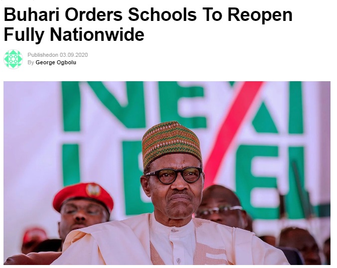 Still no date on school reopening! Government disclaims media reporting