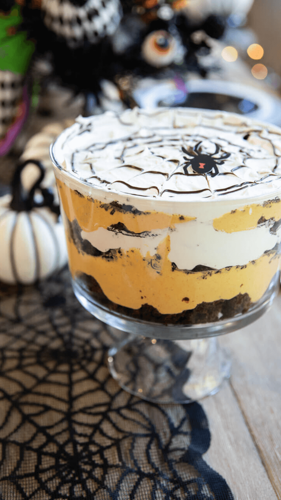 Spooky Spider Halloween Trifle Dessert Recipe