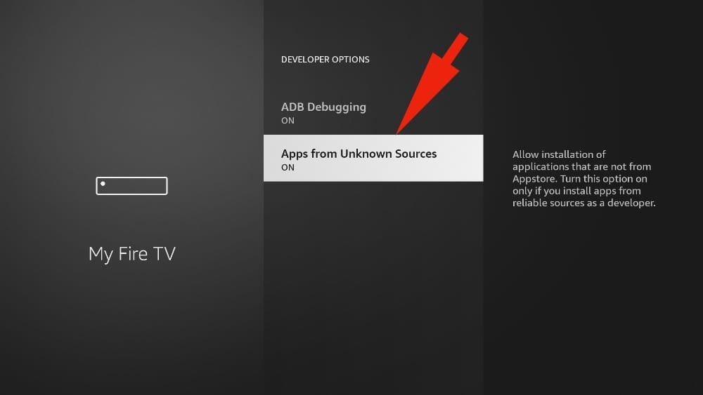 Allow Apps from unknown sources on Firestick