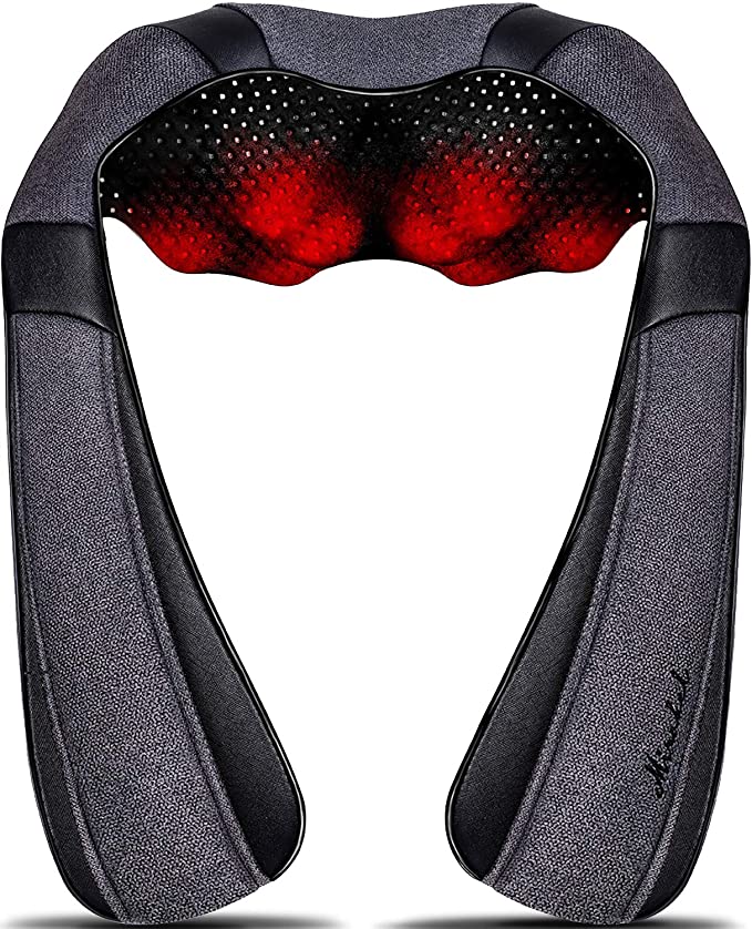 Back Massager, Shiatsu Back Neck Massager with Heat, Electric Shoulder Massager, Kneading Massage Pillow for Neck, Back, Shoulder, Foot, Leg, Muscle Pain Relief, Home,Office,Car Use - Christmas Gifts