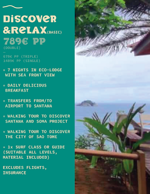 Find in the image above what is included and excluded from the Discover&Relax(basic) Package. 
