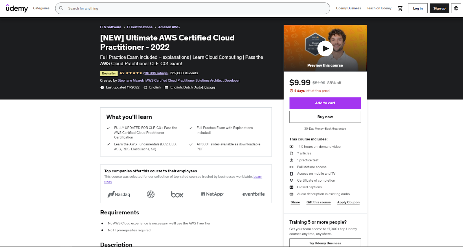 AWS Certified Cloud Practioner