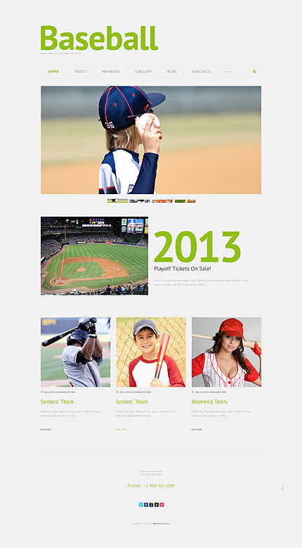 Tema de WordPress de béisbol