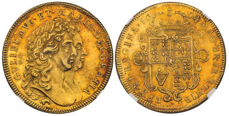 ウィリアム3世 メアリー2世5ギニー金貨とは 落札価格やコインの歴史を解説