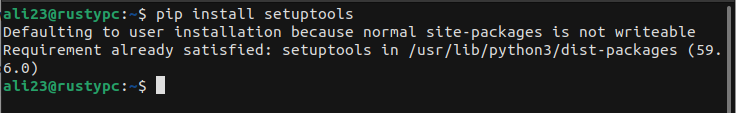 install setuptools on Linux terminal