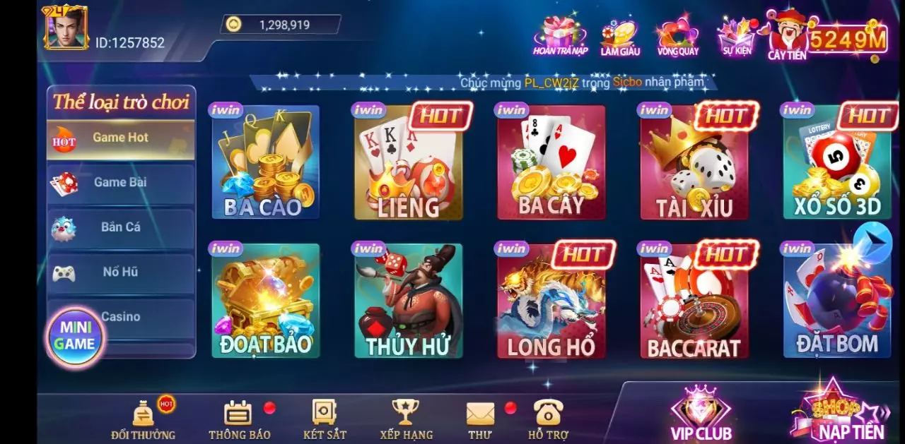 IWin Club – Cổng game đổi thưởng đẳng cấp hàng đầu Châu Á