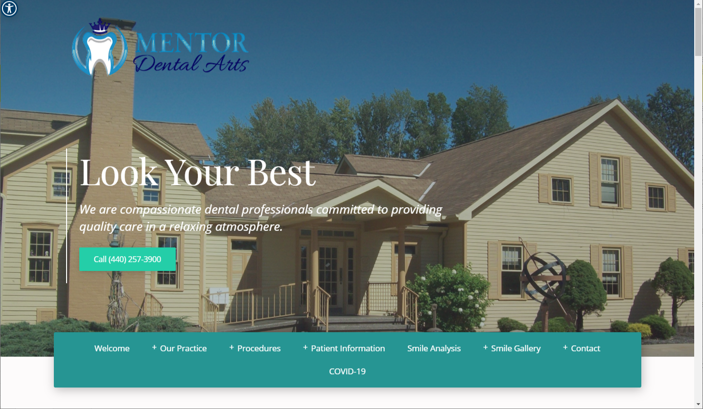 Mentor Dental Arts Dental Website