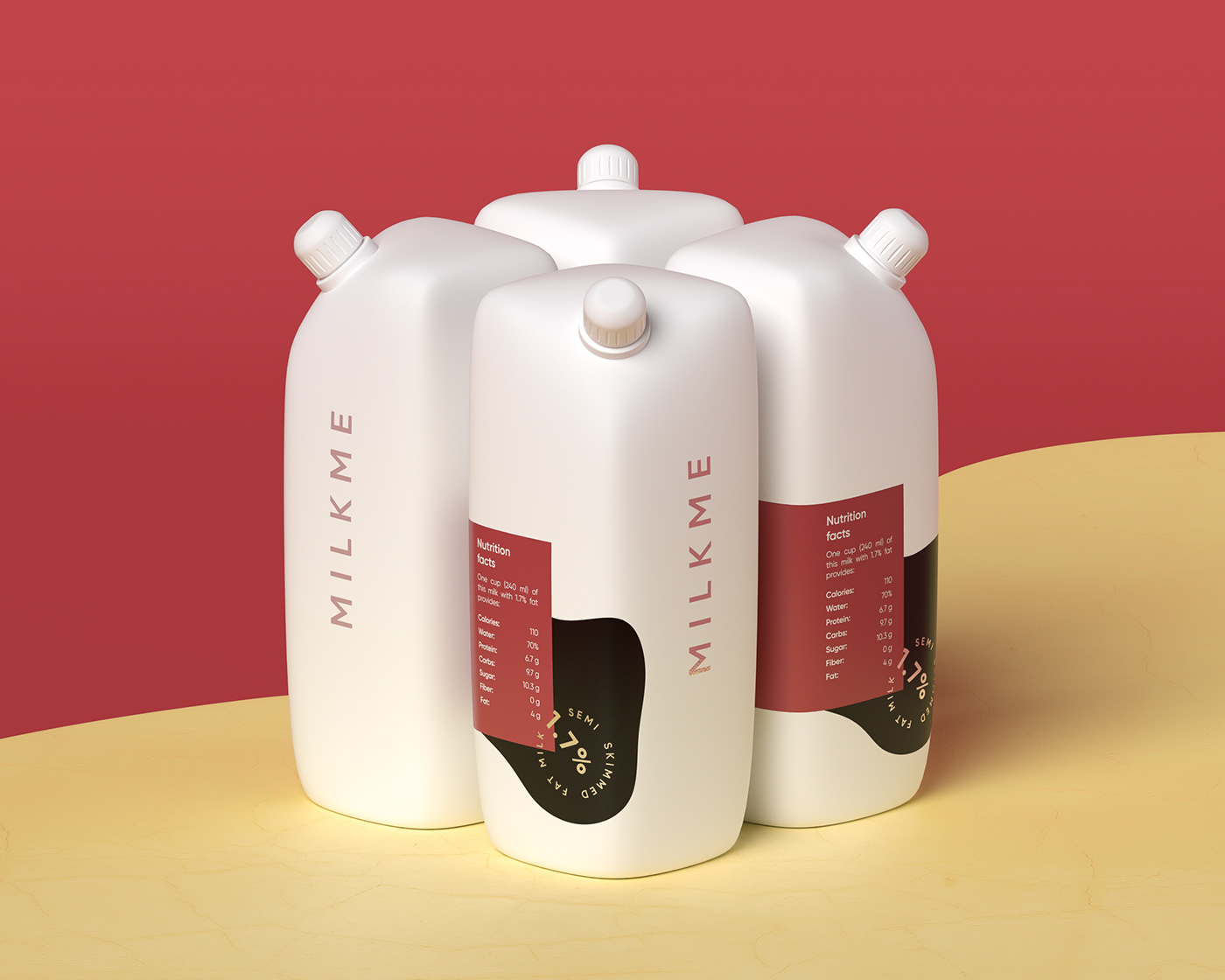 branding  color colour design dimension milk minimal Packaging product