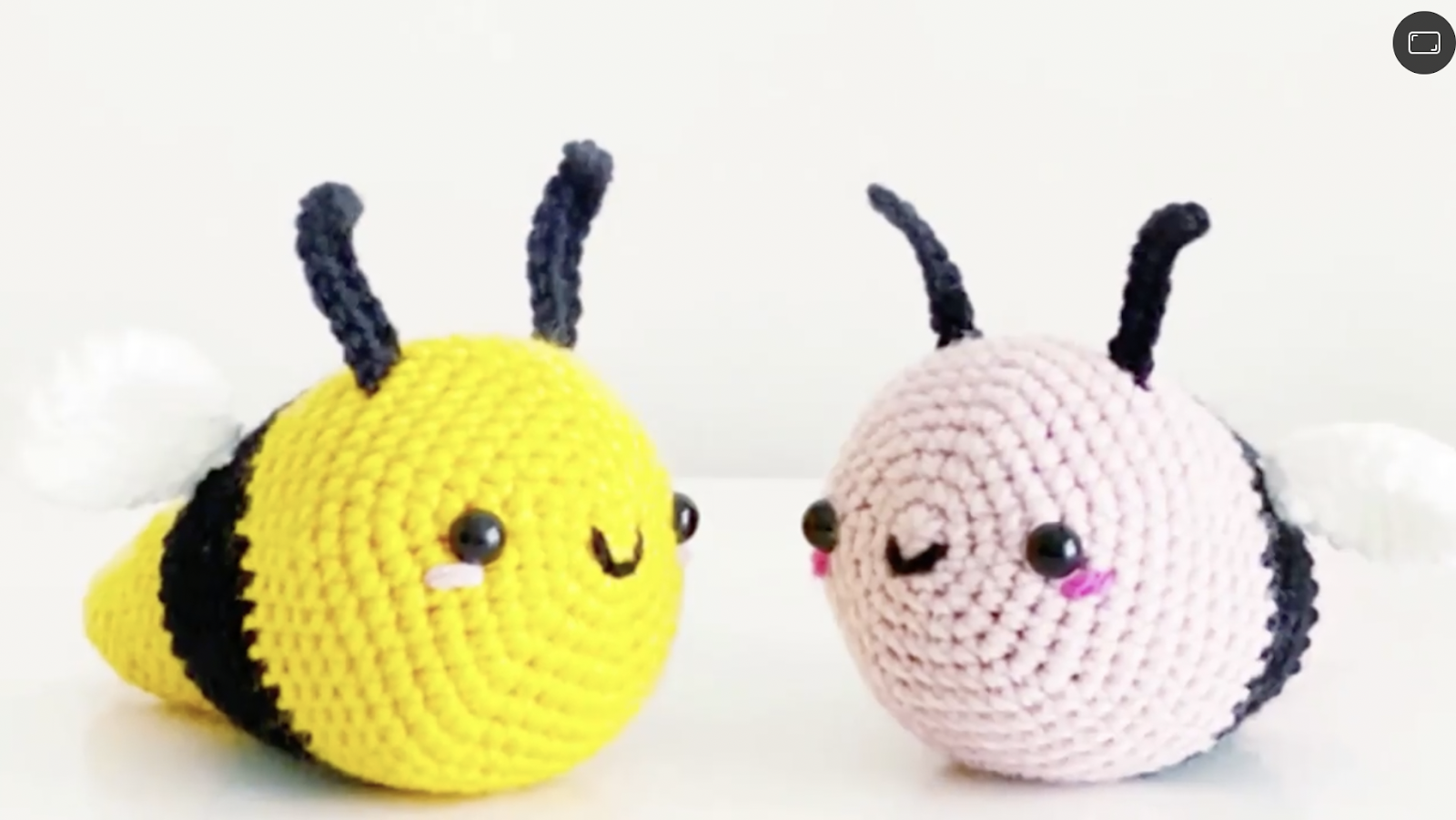 bees made out of knitting