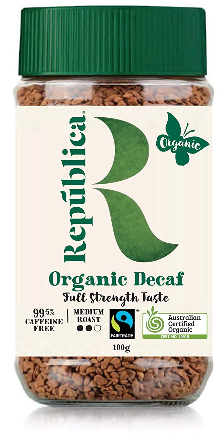 
República Organic Decaf Instant Coffee 100 Grams Bottle