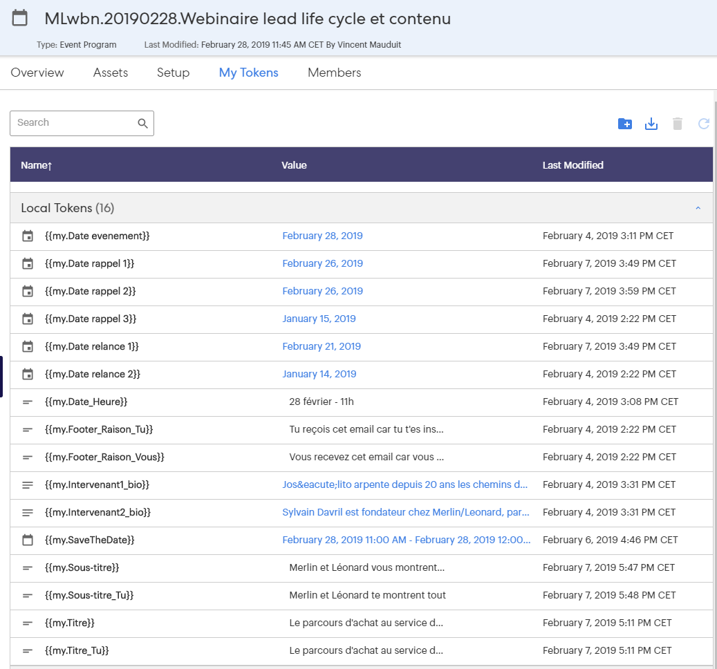 les variables marketo dans le match marketo vs hubspot